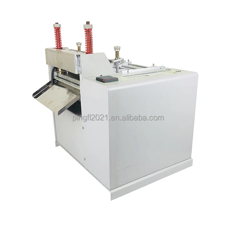 PFL-728 Automatic large tape cutting machine with 140mm hot cutting knives for fabric nylon satin polyester webbing belts
