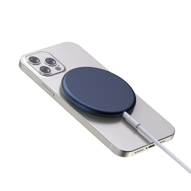QI wireless charger Smooth aluminium alloy housing Wireless Fast Charging wireless charger magnetic function