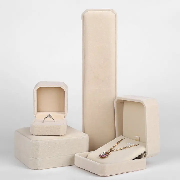 High-end Flannel Packaging Boxes For Jewelry Luxury Jewelry Cases