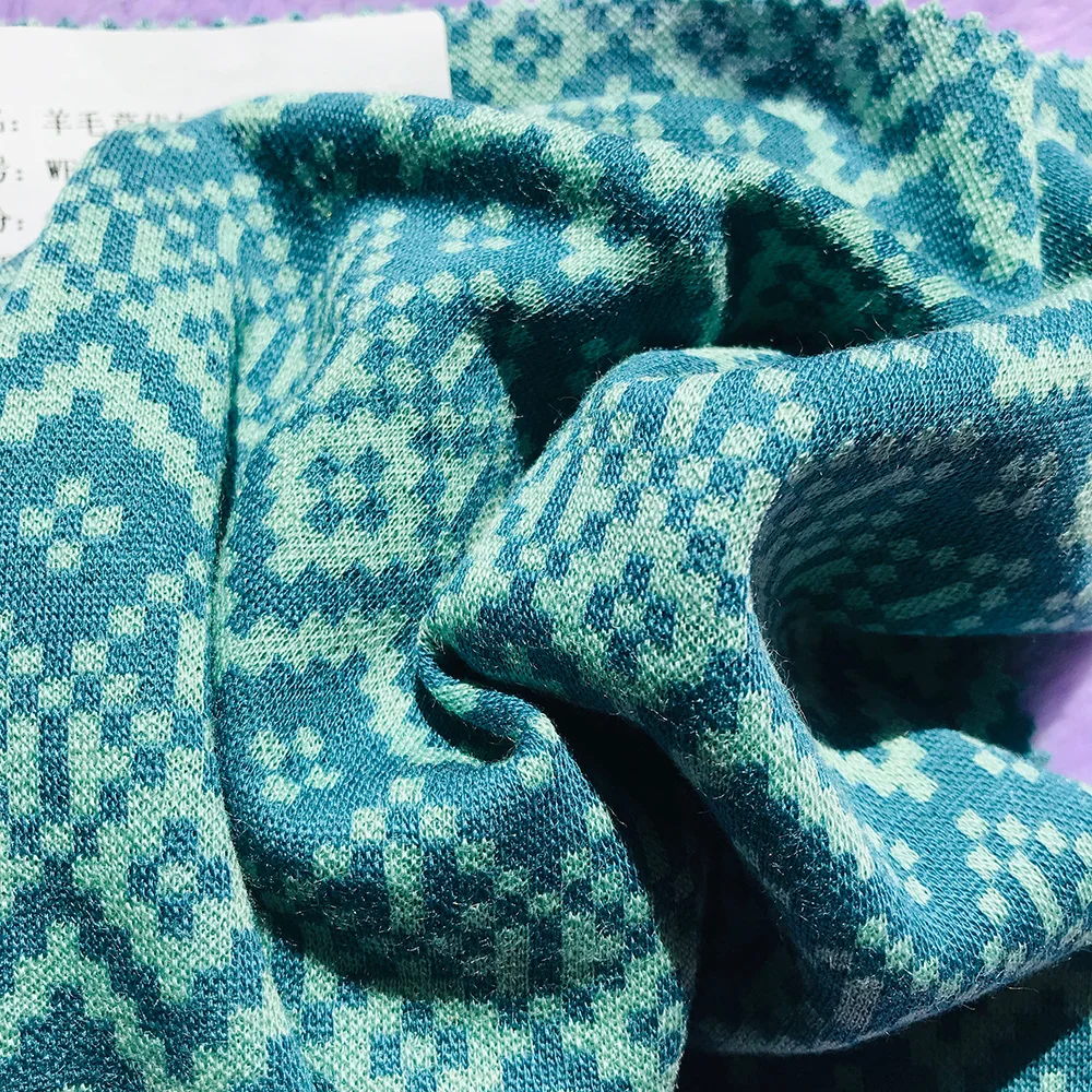 100% мериносовая шерсть жаккардовая ткань для платья