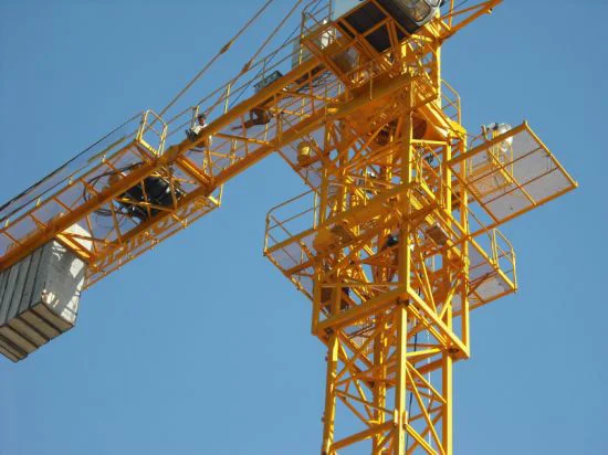 8 ton radio remote control tower crane XGTT100CII lifting machinery with hydraulic booster in stock