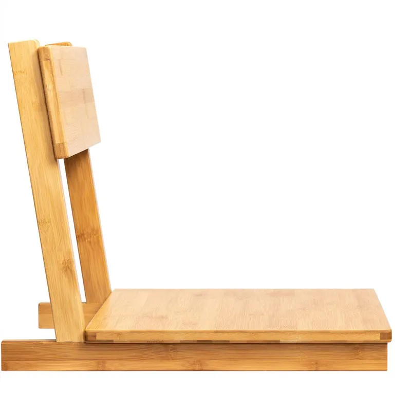 Wholesale Bamboo Portable Floor Chair Home Bay Window Lazy Backrest Chair With Back