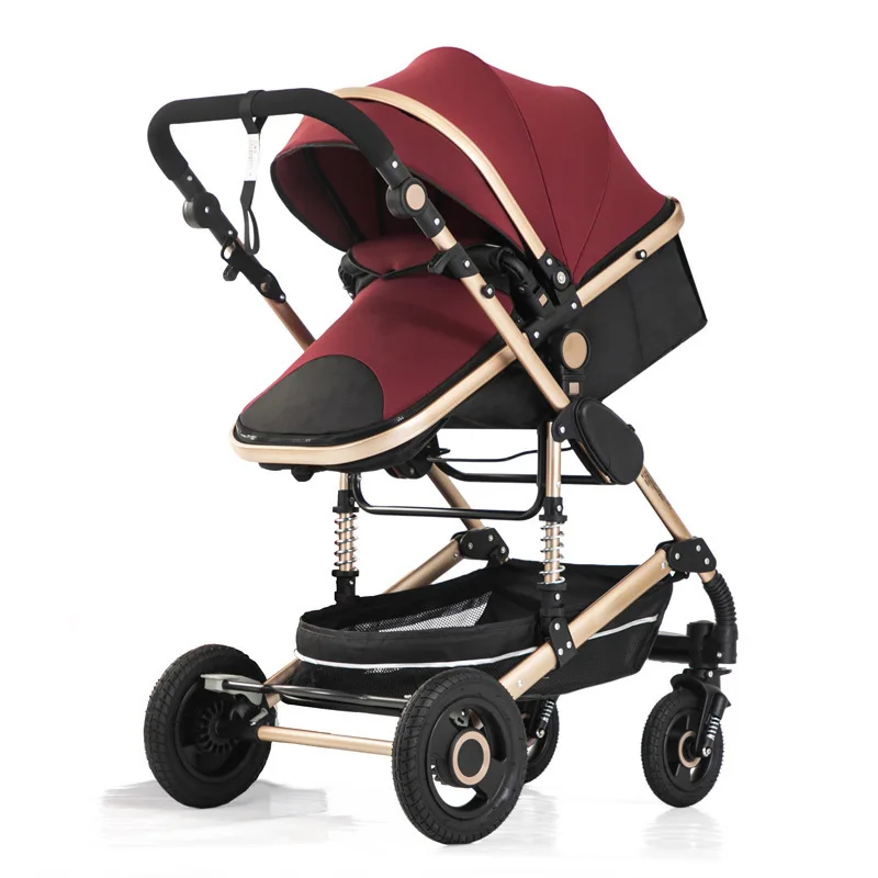 2024 Hot Sale Good Quality Twin Baby Stroller/Pram Two-Models Can Sit And Lie Foldable For 2 Babies Use Stroller
