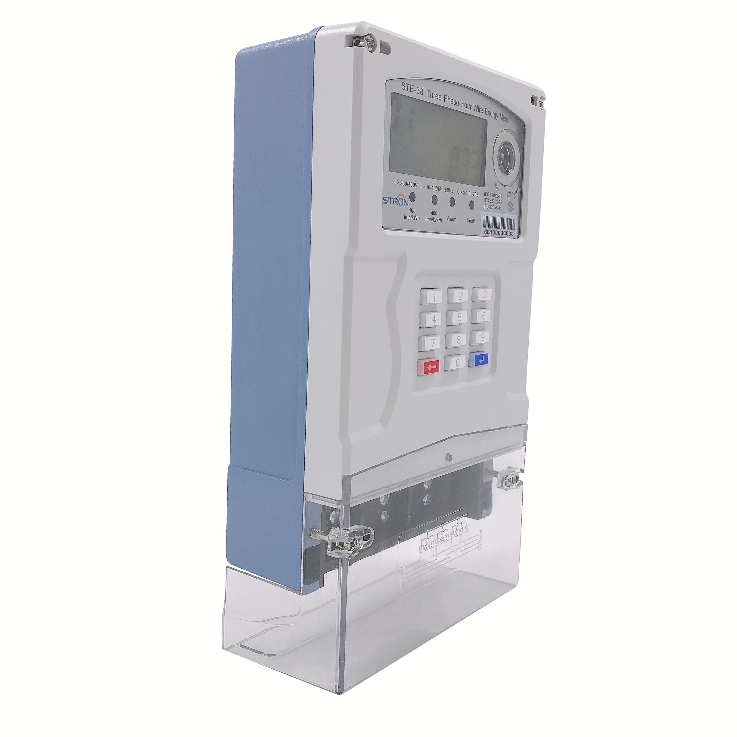 STS Remote Control Supported 380V 100A Three Phase Prepaid Smart Electricity  Meter With AMI system