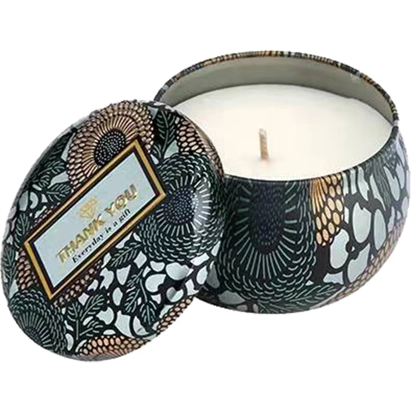 Smokeless Natural Soy Wax Scented Candles Tin Can Aromatherapy Candles 150g Smokeless Aromatherapy Candles for Home Decors