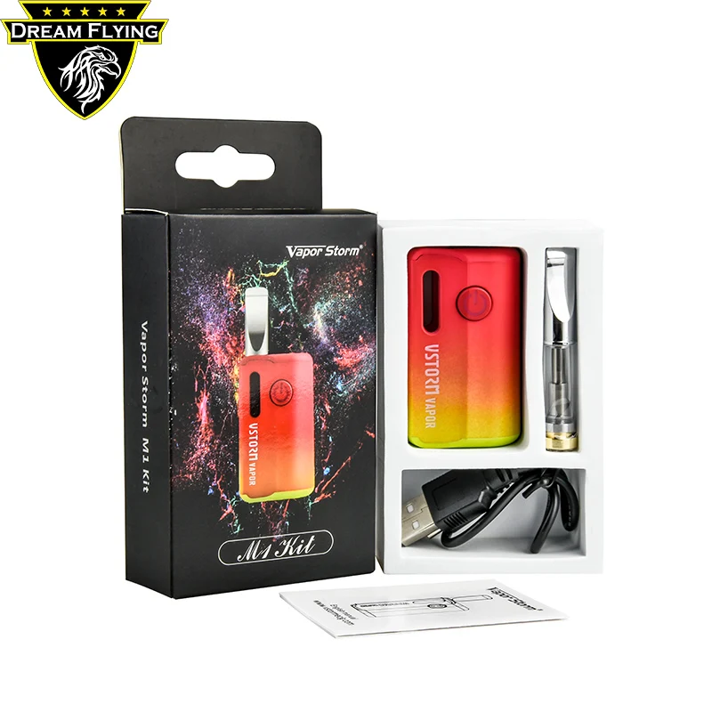 Original high quality cbd vaporizer box mod storm CBD m1 kit 800mAh voltage adjustable 510 thread tank cbd preheat battery