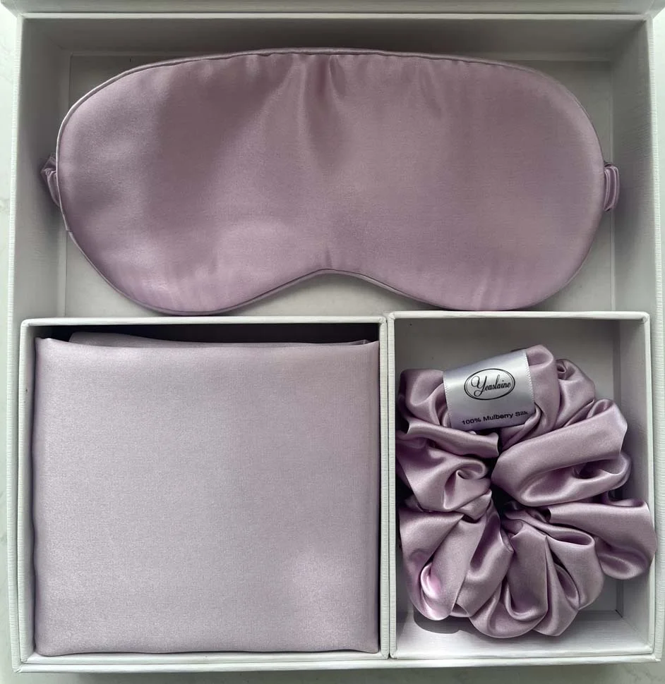 Super Soft Pure 100% Mulberry Silk Gift Set Luxury 16/19/22/25 momme Good Quality