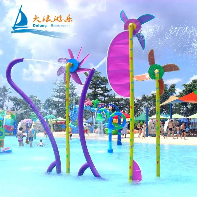 Dalang Brand Water Sprays Splash Toys For Public Park Water Park Play Equipment For Kids Playground Fiberglass Water Slide