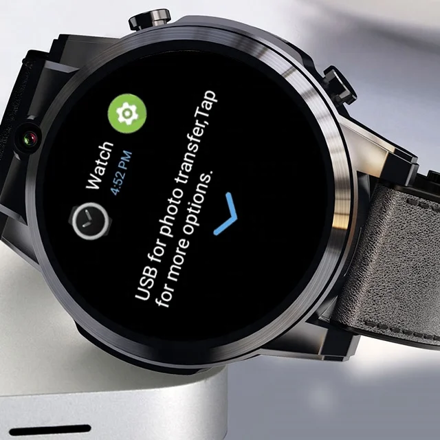  3G RAM 4G SmartWatch 1 6 дюйма Кристальный дисплей GPS/ГЛОНАСС четырехъядерный 32 ГБ ROM 800 мАч кожаный ремешок Android Смарт часы телефон мужчины