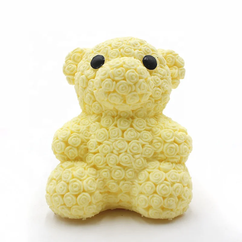 Оптовая продажа пушистые шарики светящиеся пластиковые розовые медведя для уменьшения давления