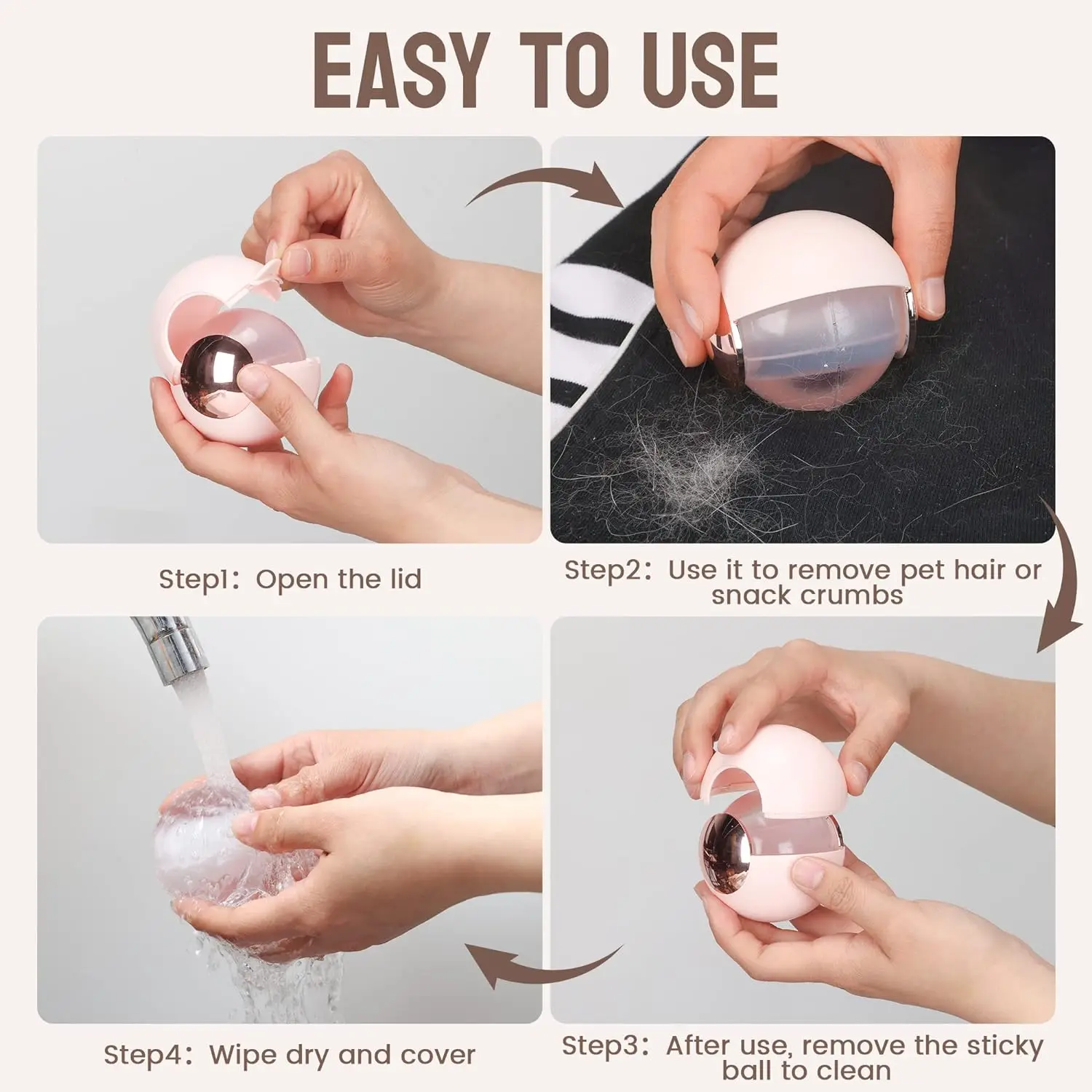 Reusable Sticky Potable Reusable Gel Lint Roller Lint Remover Cleaner Lint Roller sticky cleaning ball