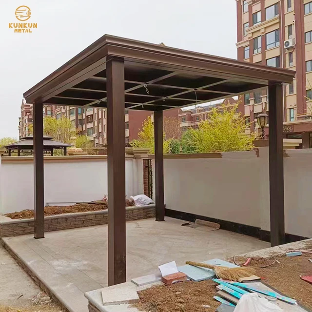 Hot selling gazebo 4x4 full aluminum patio outdoor gazebo for park rest  Aluminium pavilion