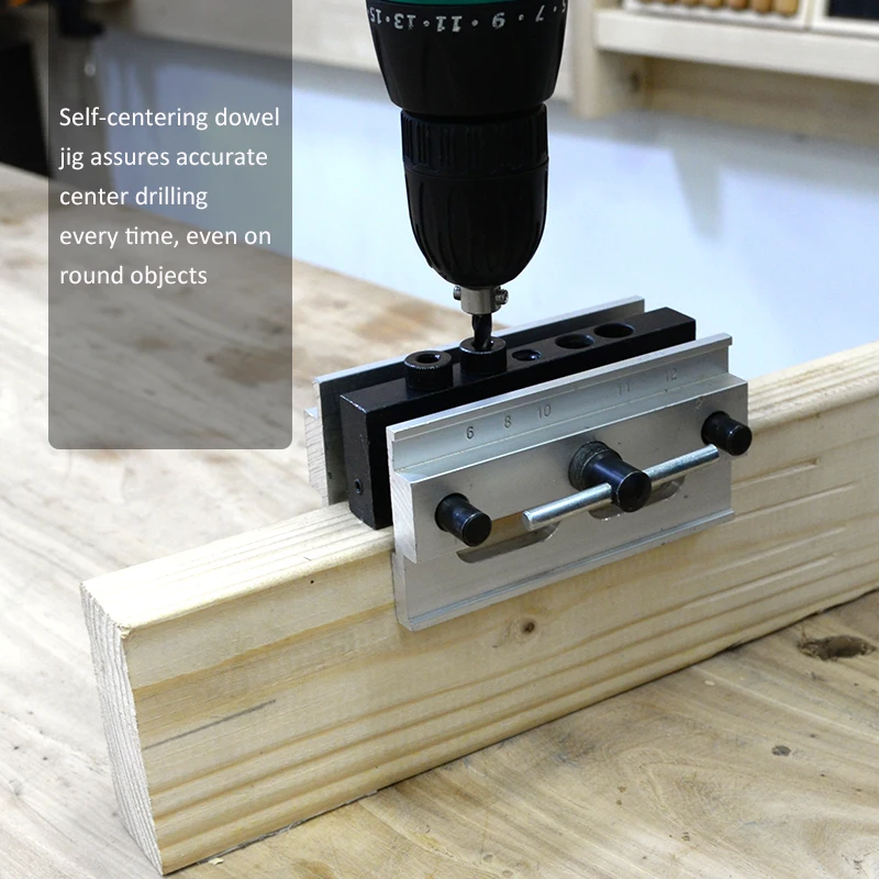 Self Centering Dowel Wood Jointing Drilling Doweling Drill Hole Doweling Jig Tool