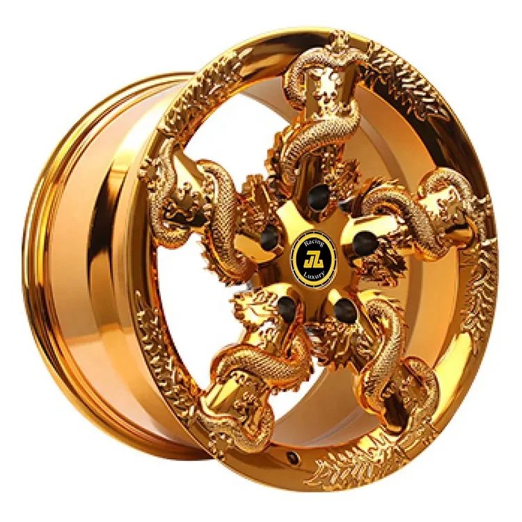 5x120 5x112 17 18 inch cast/forged gold chrome china dragon design Animal wheels for car