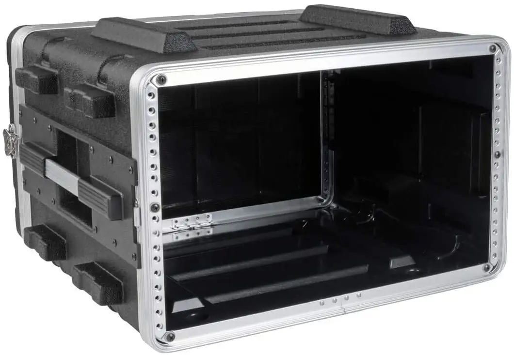 6U ABS Server Rack Equipment Case Flight Case Shipping Transportation Black ABS Rack Road Case Waterproof