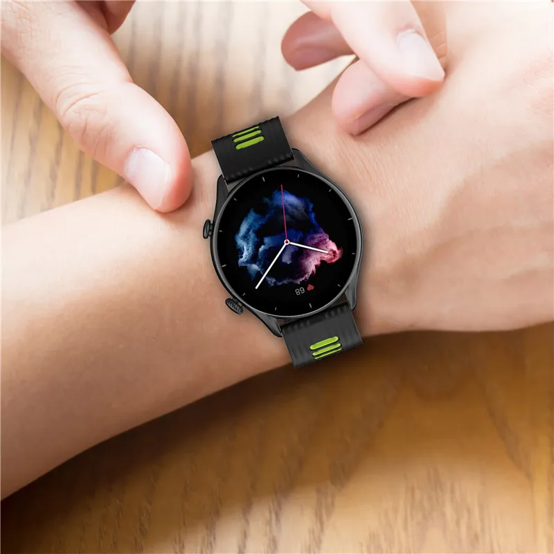 Yida 22mm Dual silicone watch straps for  amazfit GTR3  PRO  GTR2  ; Compatible with Huawei, Garmin, Samusng, Xiaomi models