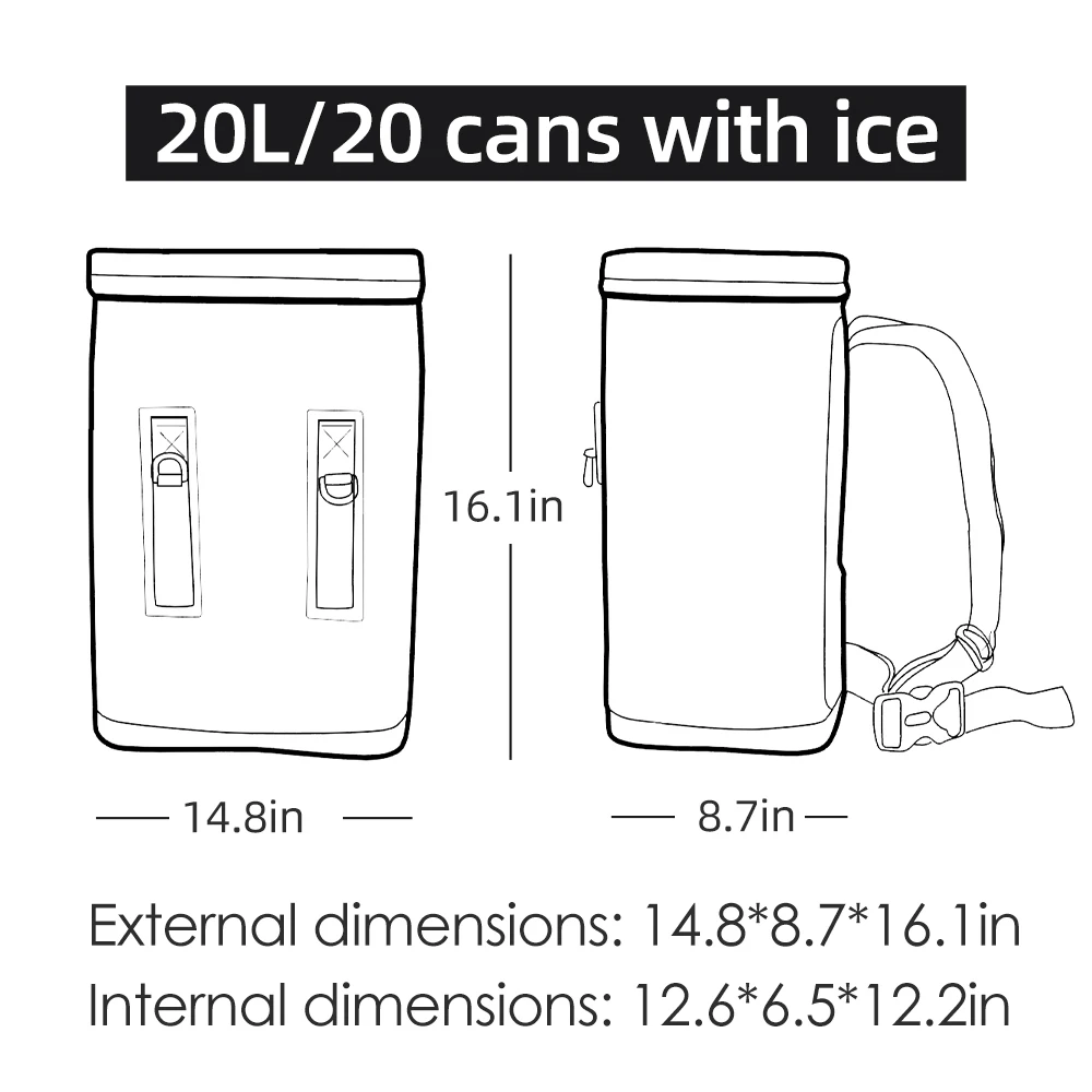 Custom Portable Soft Waterproof Floating Ice  Beach Drink Beverage Travel Camping Picnic Car Hiking Insulated Cooler backpack