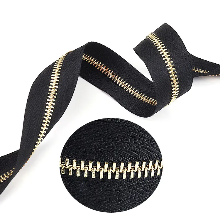 High Strength Low Price Titanium Alloy Y Teeth Zipper Custom Color #5 Titanium Metal Zipper