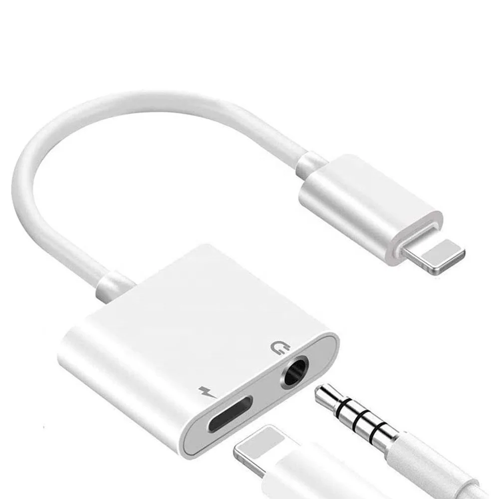 8 Pin Light ning AUX Audio 3.5 mm Jack and Charging Adapter for iPhone and iPad series (With Calling Function)