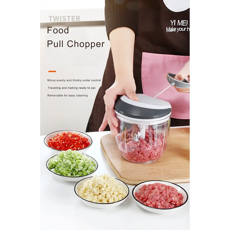 Factory  vegetable chopper high quality Manual food chopper kitchen tools 900ML pull chopper