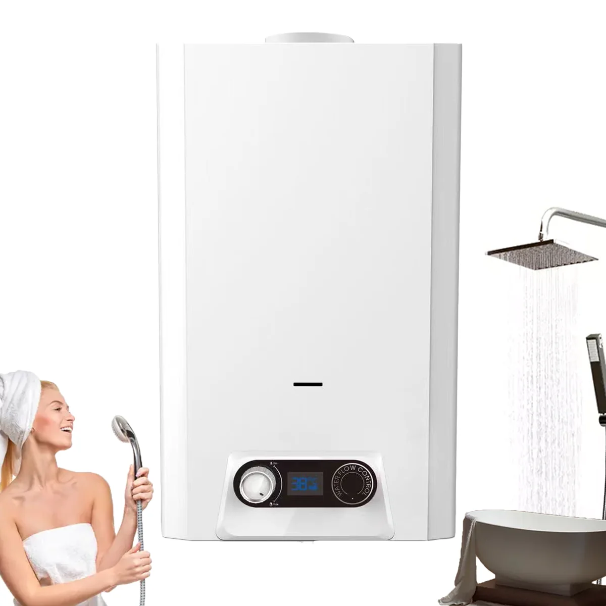 Propane 18L Gas LPG Tankless Instant Hot Water Heater Boiler 36KW 4.8GPM Liquefied Gas Water Heaters