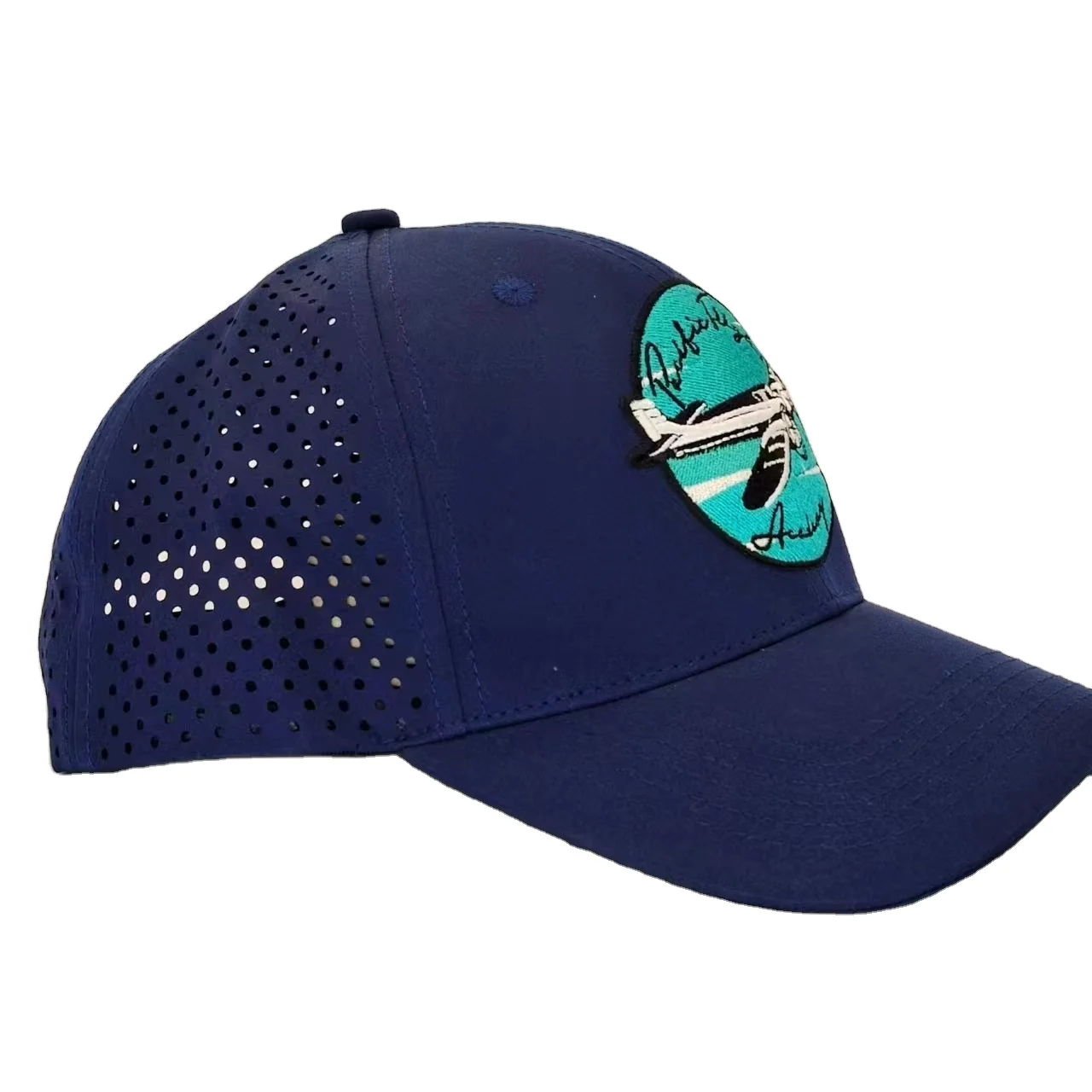 Wholesale Custom 6 Panel laser punched hats embroidery logo Sports hats baseball hats for men and women
