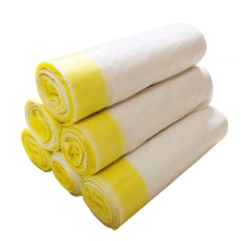 cheaper  trash bag with d2w biodegradable additive with drawstring garbage bag