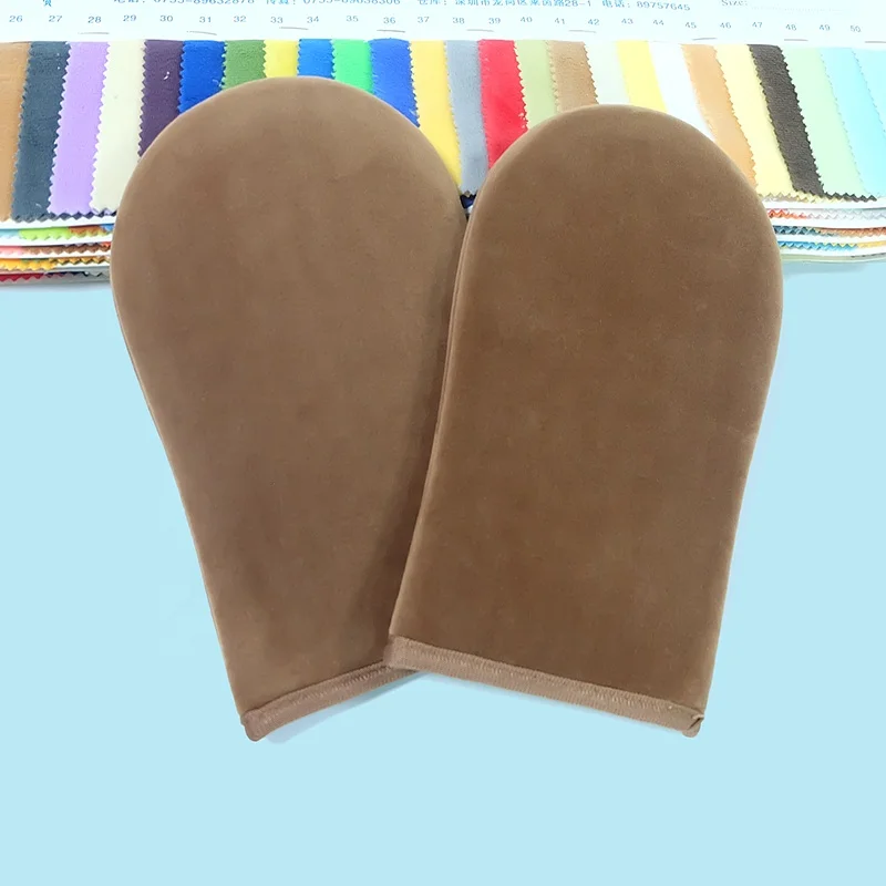 Brown Sunless Tanning Mitts/Double Sided Self Tanning Gloves/Reusable Tanner Applicator Mitt