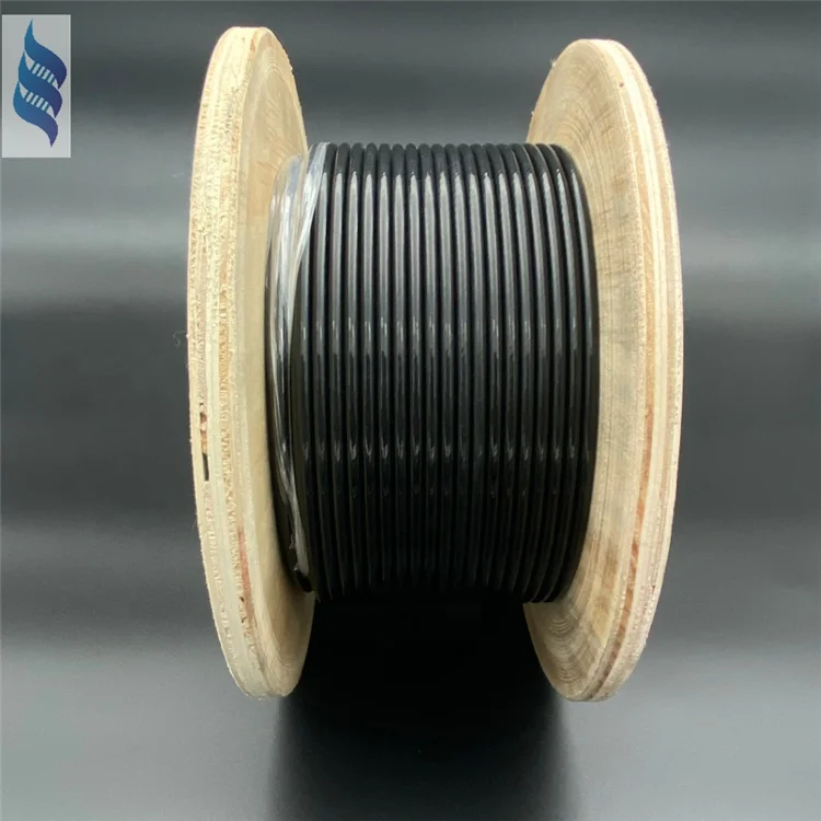 black color Pu Coated cable galvanized steel wire rope 7x19-4-6mm for gym equipment