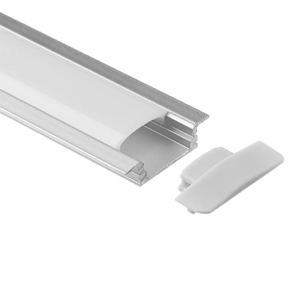 Flat Recessed Aluminum LED Profile With Diffuser for LED Strip Light