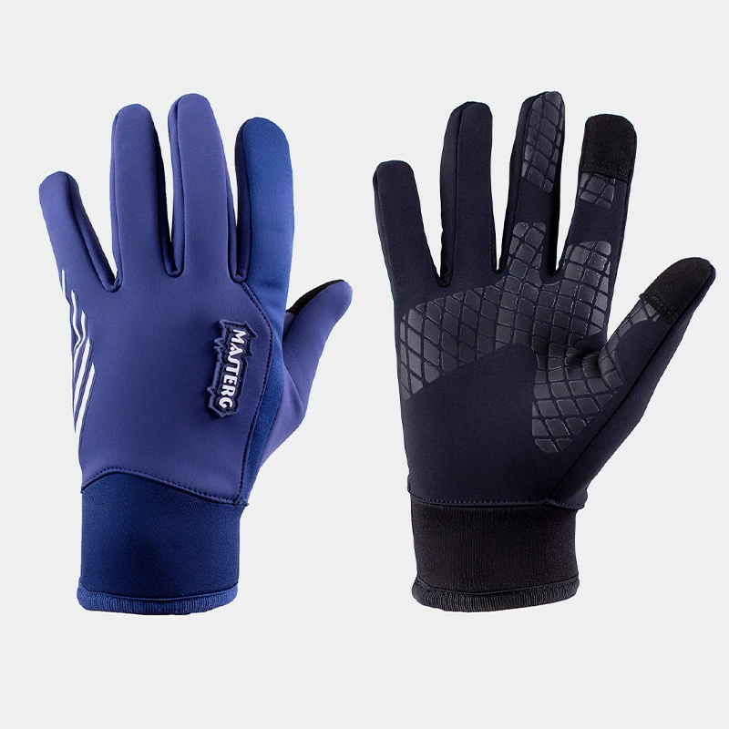 Unisex Custom Logo Ski Gloves Polar Fleece Touchscreen Compatible Breathable Winter Snowboarding Non-slip Safety Waterproof PU