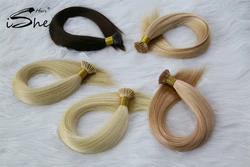 Wholesale 100% Human Hair Double Drawn Prebonded Russian Hair Cuticle Aligned I Tips Human Hair Extensions