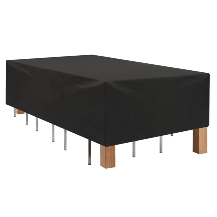 
OEM/ODM black waterproof outdoor furniture cover dust proof garden square table cover 
