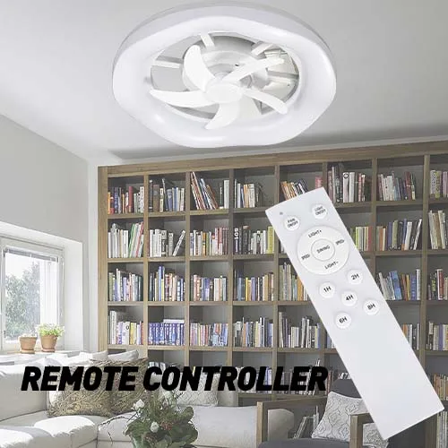 Ceiling Smart Home Lights Fan Dimmable 5 Wind Speeds Remote Control LED 14 inch Ceiling Fan For Bedroom Kitchen