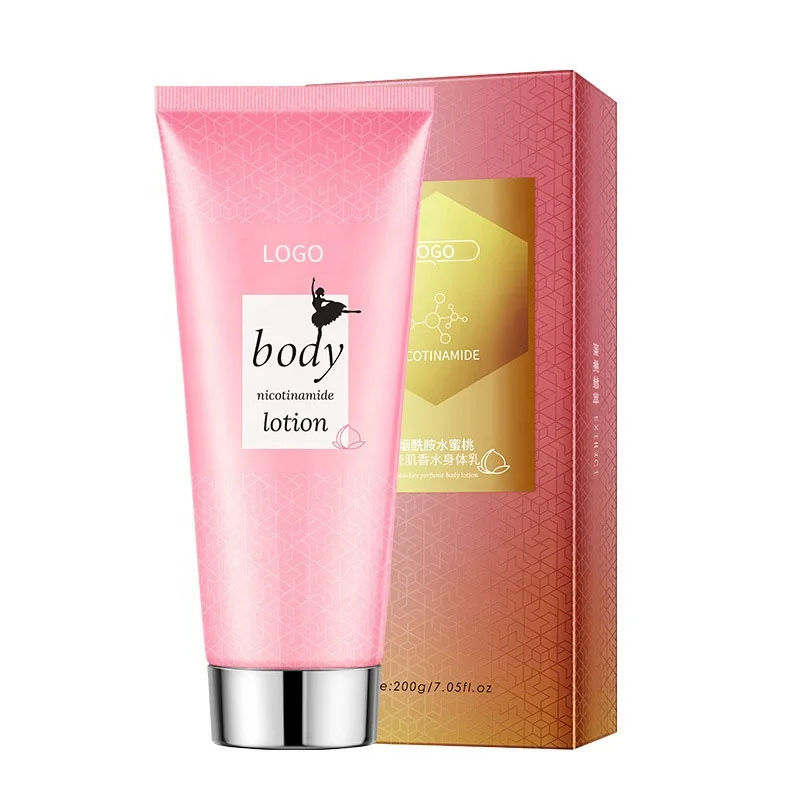 Low MOQ Customized Private Logo Organic Skin Care Whitening Moisturizing Smooth Peach Body Lotion