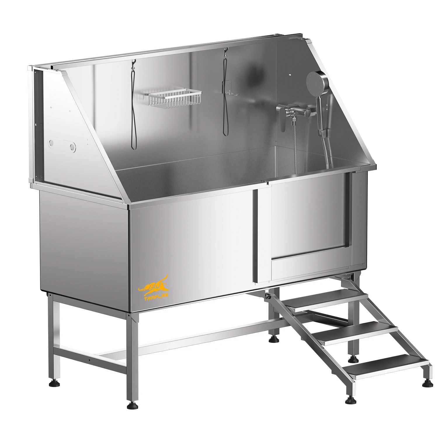 TAMPLAR pet grooming bathing tub spa shower pet groom with sliding door