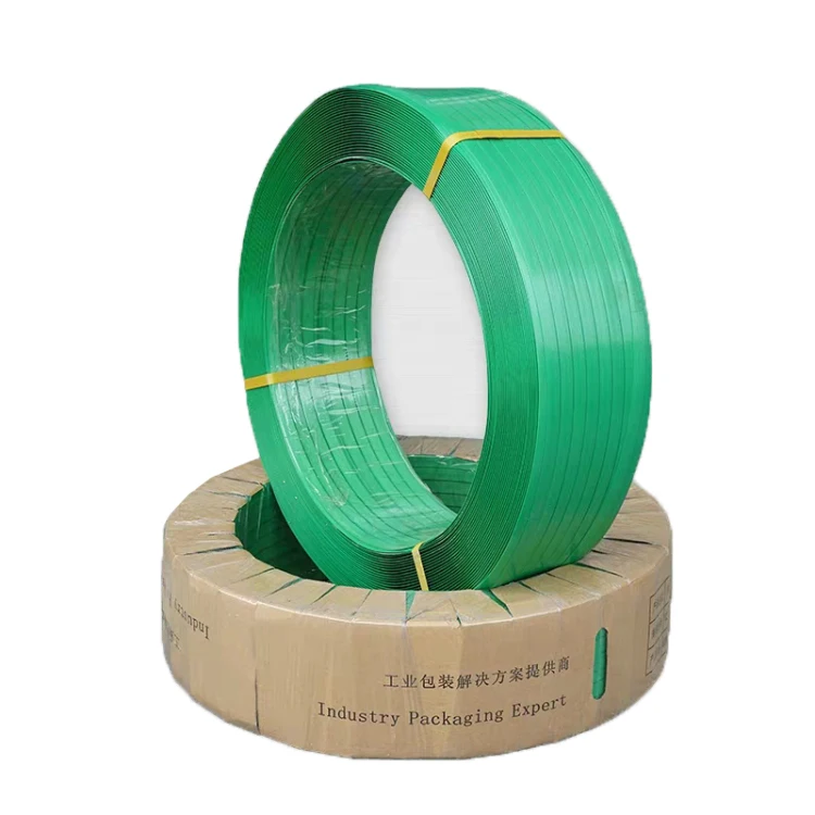 Customized Size Green Embossed PET Plastic Strapping Banding Roll Pet Strapping Tape
