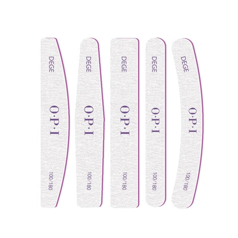 25 PCS Custom Logo Five Shapes Zebra Nail Files Emery Board Purple Plastic+Emery Professional Nail File for Manicure