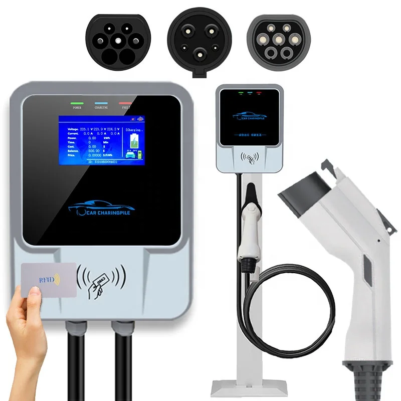 96KW 50A EV Charging Station EV Charger 12 Kwh 48 Amp AC Wallbox EVSE 48A 240V 40A J1772 for Nissan Leaf EV Tesla Charger Type 1