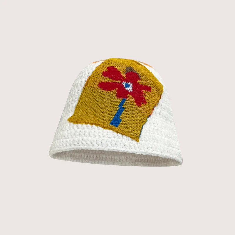 Женская вязаная шерстяная шапка