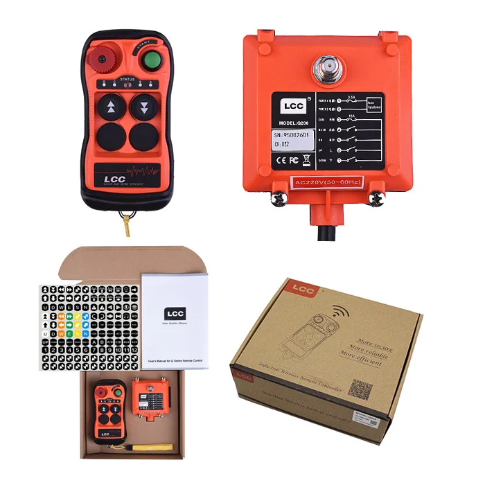 Q200 2 buttons radio truck crane remote control crane industrial remote control