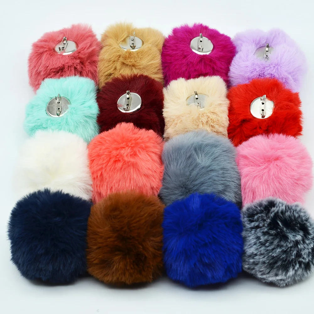 keychain fur pompom