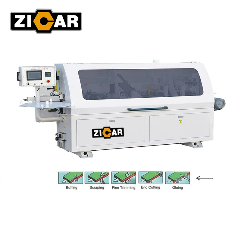ZICAR China Industrial Melamine Edgebander Wood Board Pvc Automatic Edge Bander Woodworking Banding Machine for