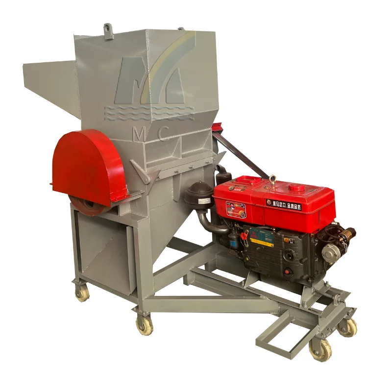 Customizable plastic crusher for PET PP PVC LDPE plastic crushing can be equipped with diesel engine and generator