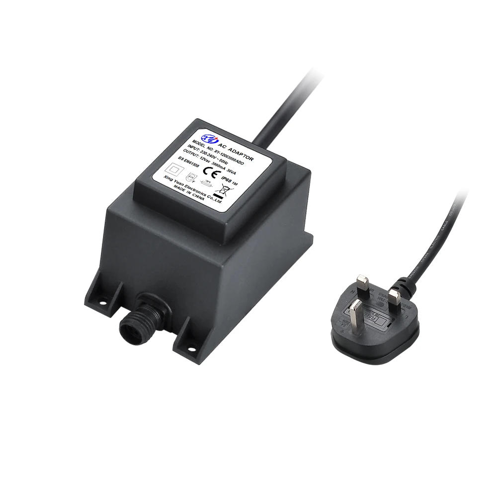 Supply High Quality Waterproof outdoor IP68 12V AC Adapter 230V 13V AC Transformer