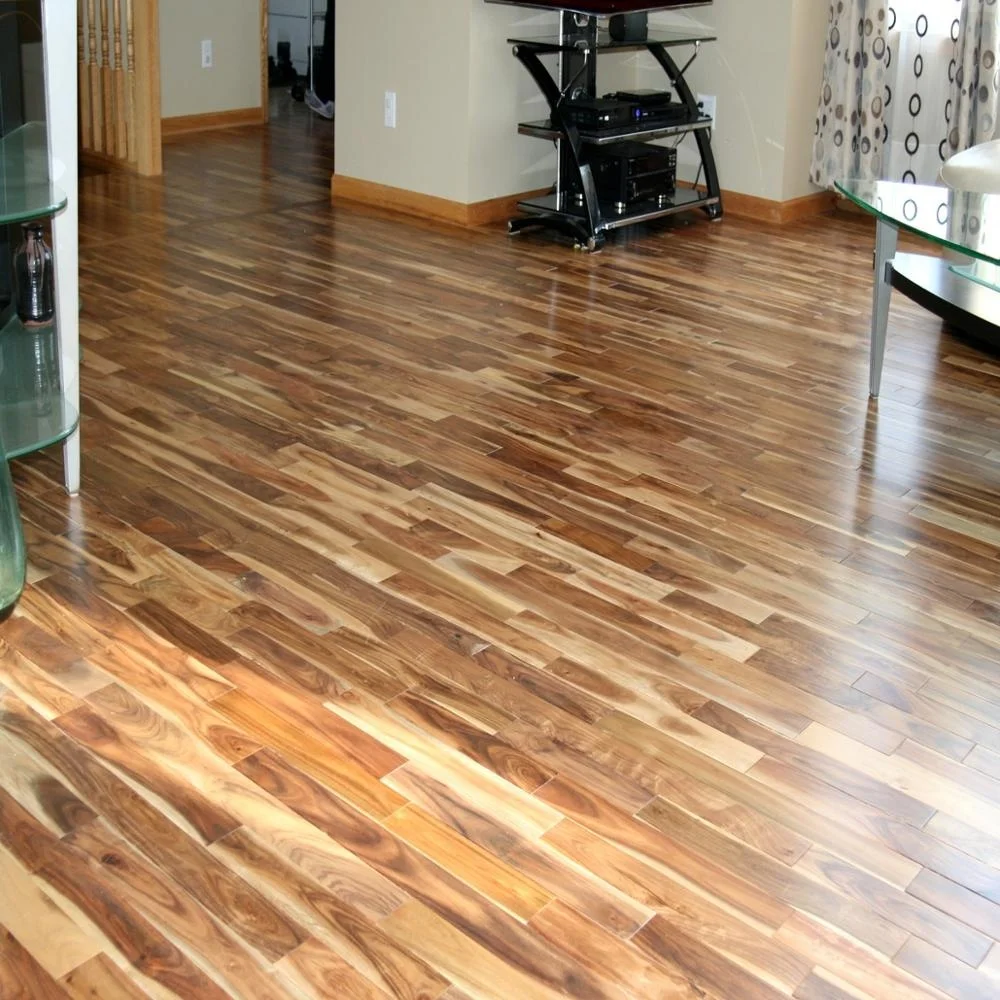 Natural Color Smooth Surface Short Leaf Acacia Hardwood Flooring
