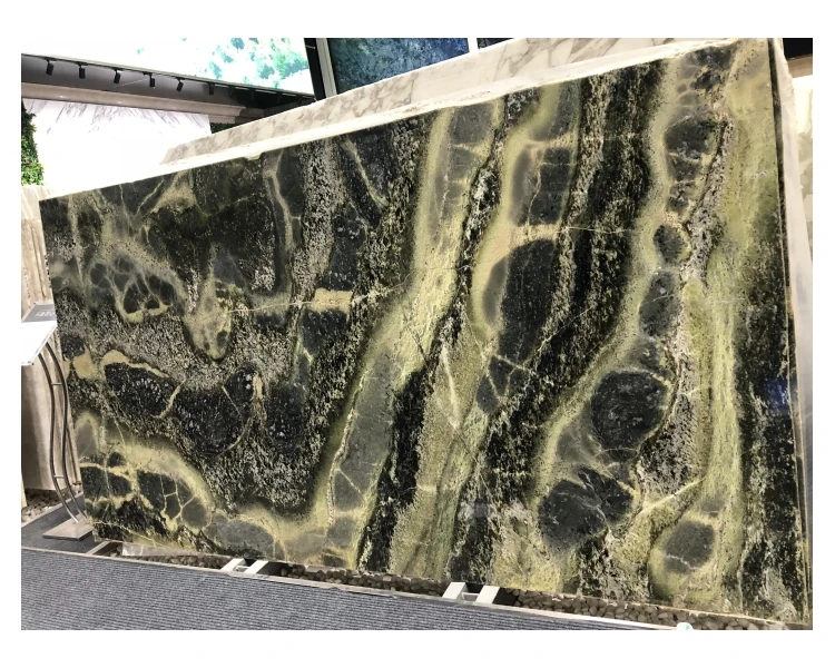 Italian Irish Green Marble Backlight Marble Green Stone For Wall Decoration And Marble Furniture Table Top