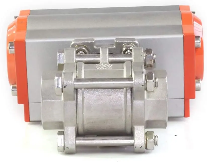 CF8M Stainless Thread Ball Valve Pneumatic Operated Full Port Three Piece Female 316 Ball Valve