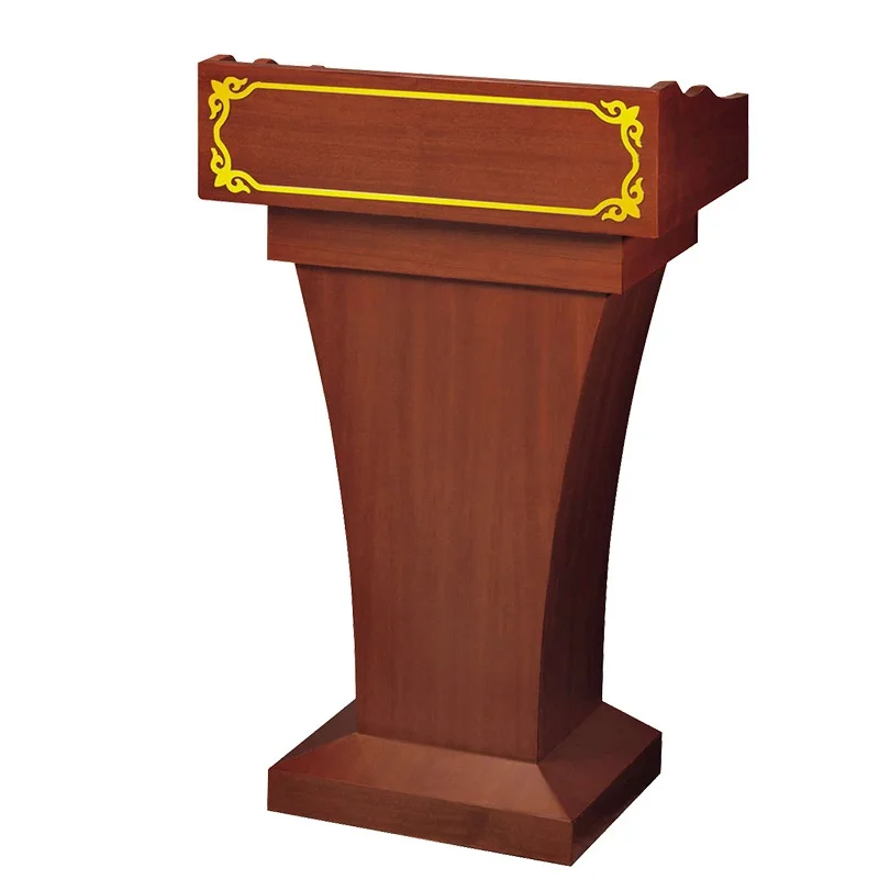 Modern Mahogany Hotel Rostrum Lectern Stands Church Pulpit & Reception Counter Registration Desk for School Mall & Hall Use