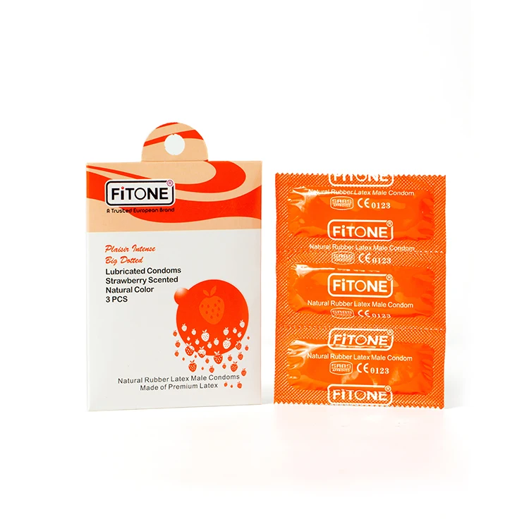FITONE 3 Pieces/Wallet Ultra Thin/ Big Dotted Sex Oil Custom Condom
